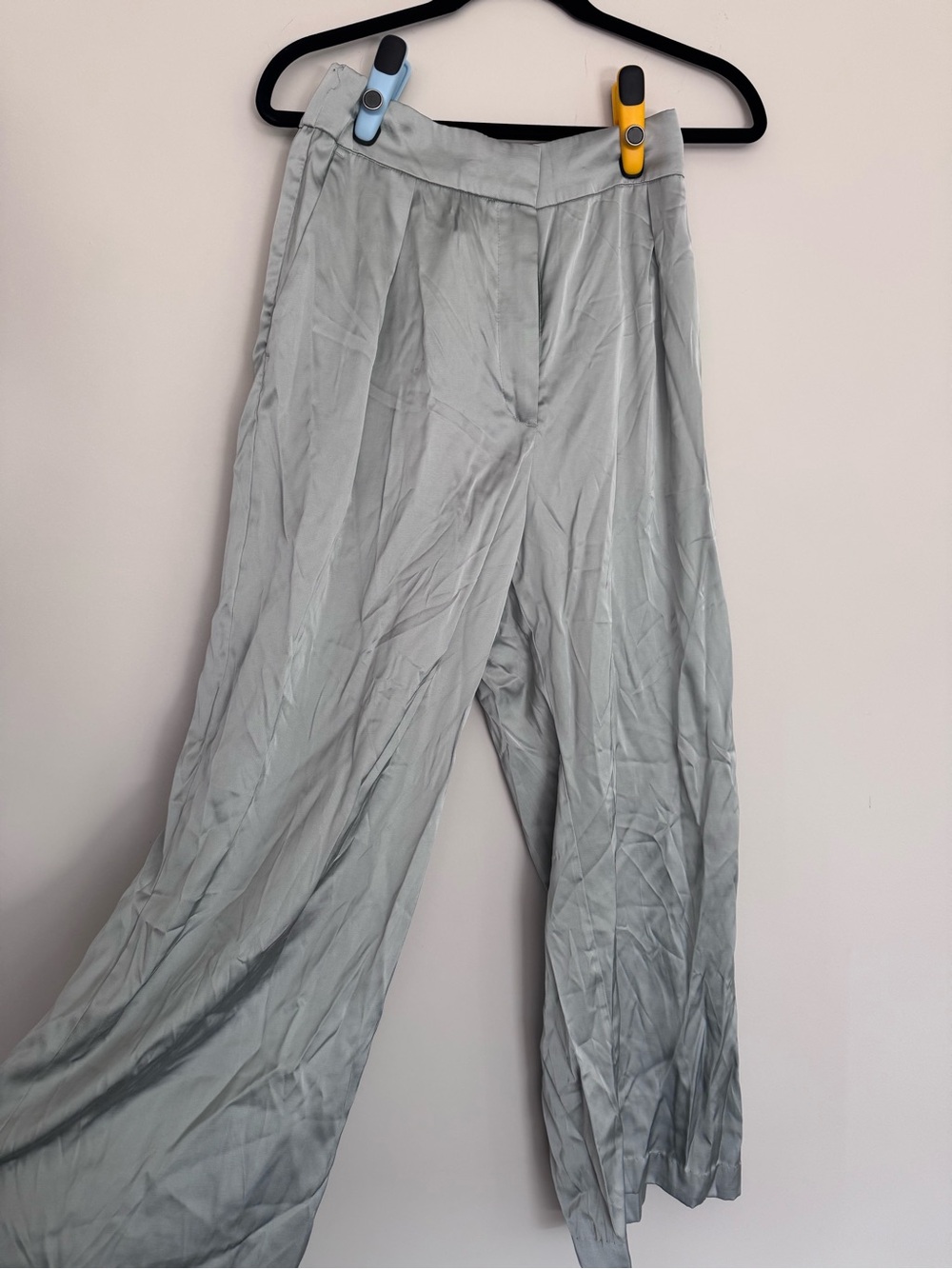Abercrombie & Fitch Light Gray Wide-Leg Pants